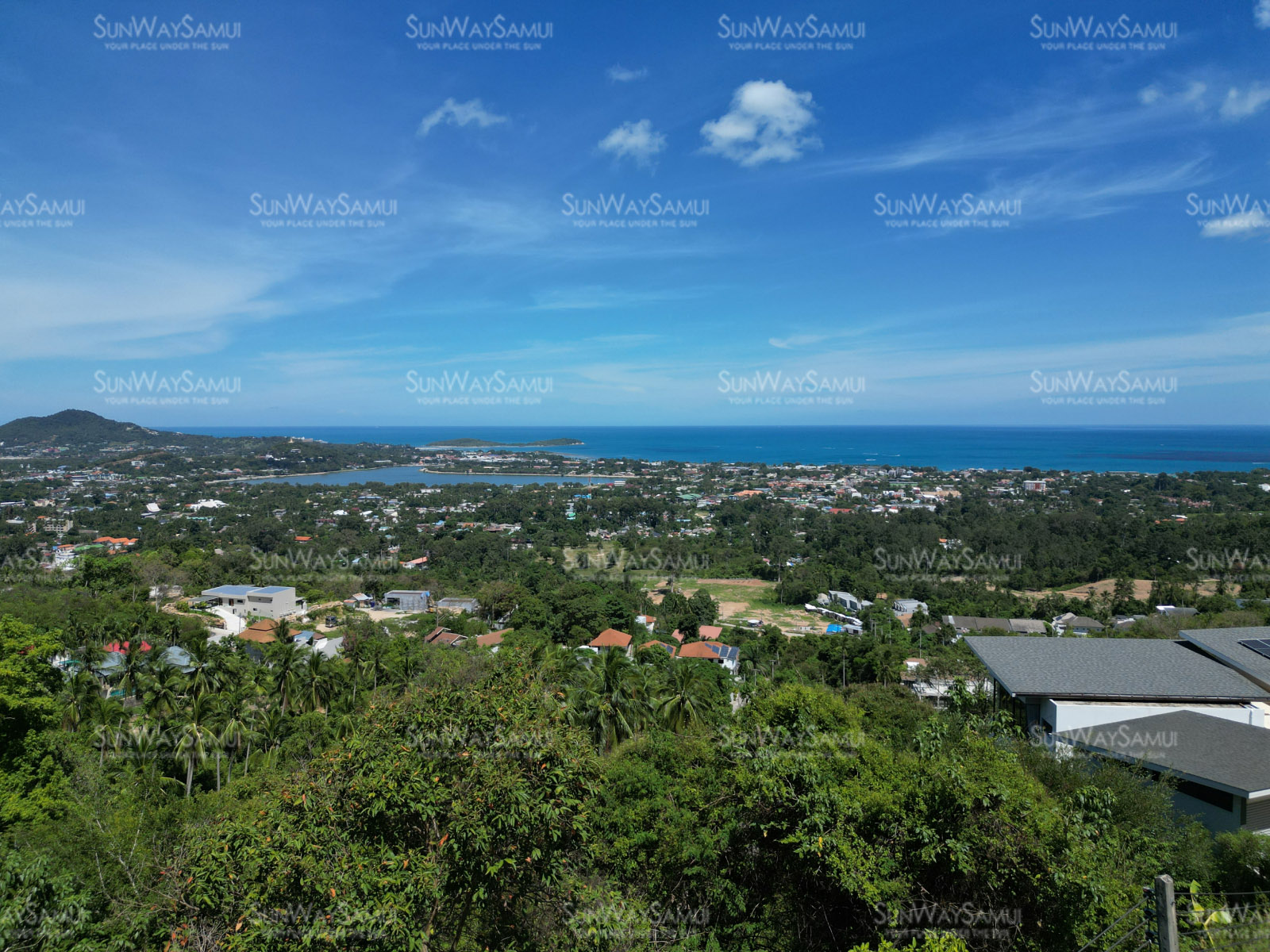 Hilltop 2.5 Rai Land with 115m Panoramic Sea Frontage in Chaweng for sale: Hilltop 2.5 Rai Land with 115m Panoramic Sea Frontage in Chaweng for sale