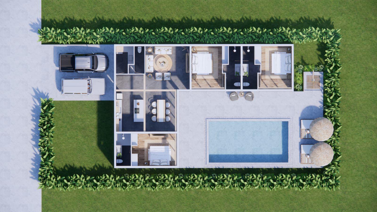 Elite Neighborhood 3 – 3 Bedroom Garden Pool Villa in Plai Laem for sale