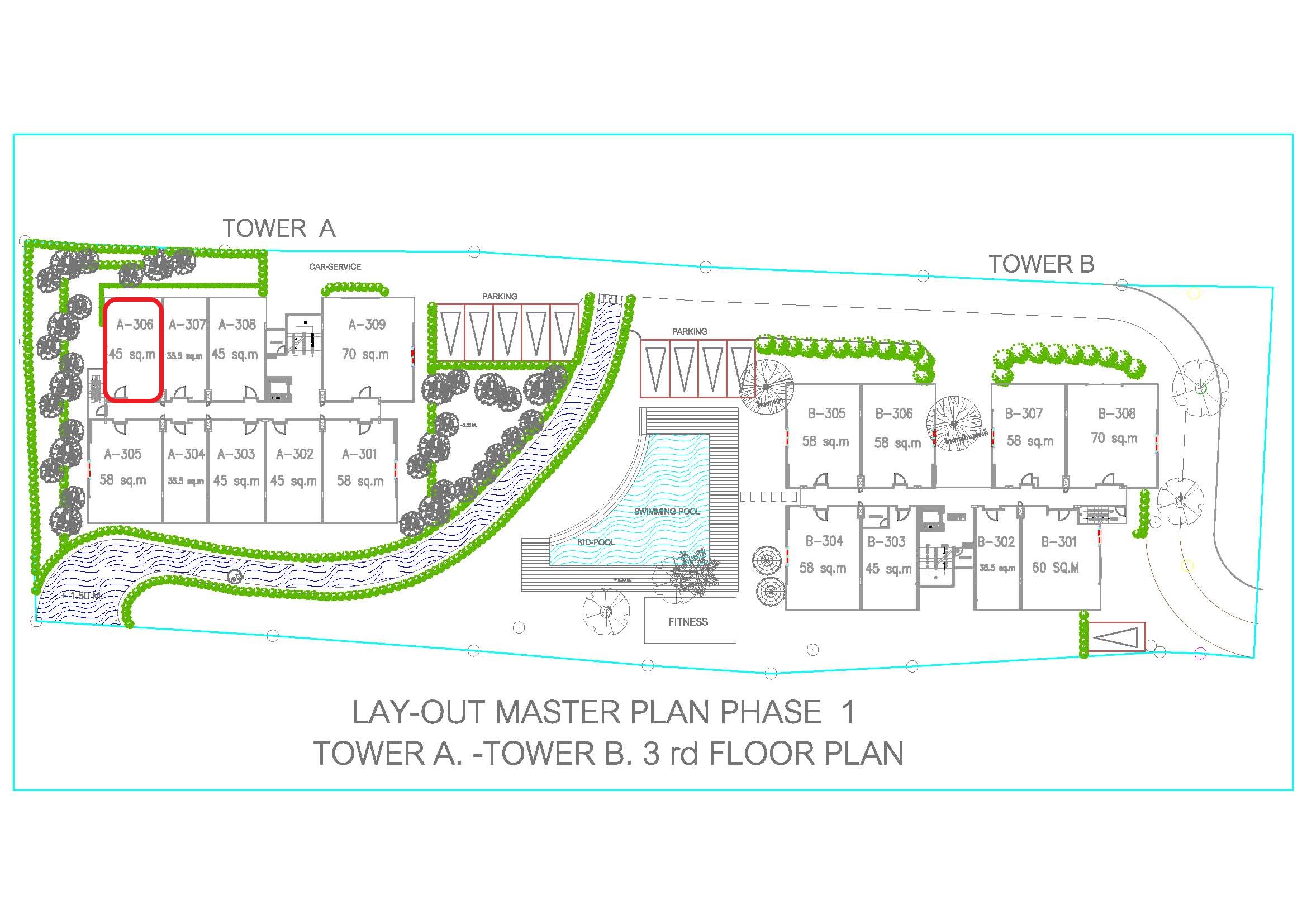 The Bleu Condominium - Foreign Freehold One bedroom Unit in Chaweng Beach for sale: The Bleu Condominium - Foreign Freehold One bedroom Unit in Chaweng Beach for sale