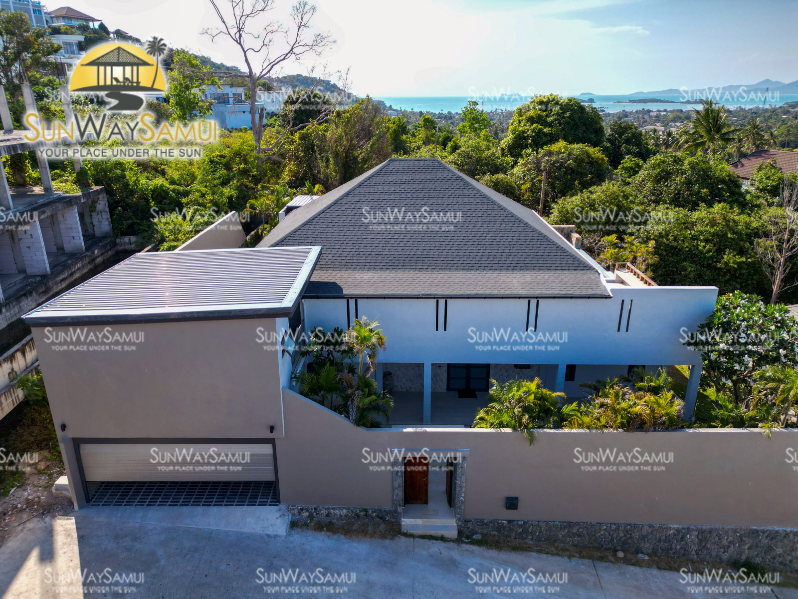 (PRICE REDUCED!) Contemporary 4 Bedroom Seaview Villa in Plai Laem for sale