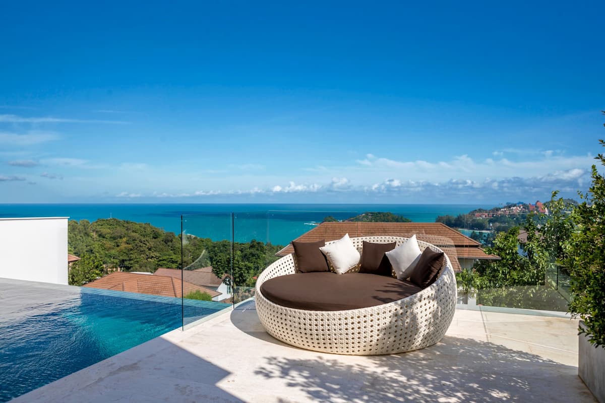 Trendy 4 Bedroom Seaview Pool Villa in Choeng Mon for sale