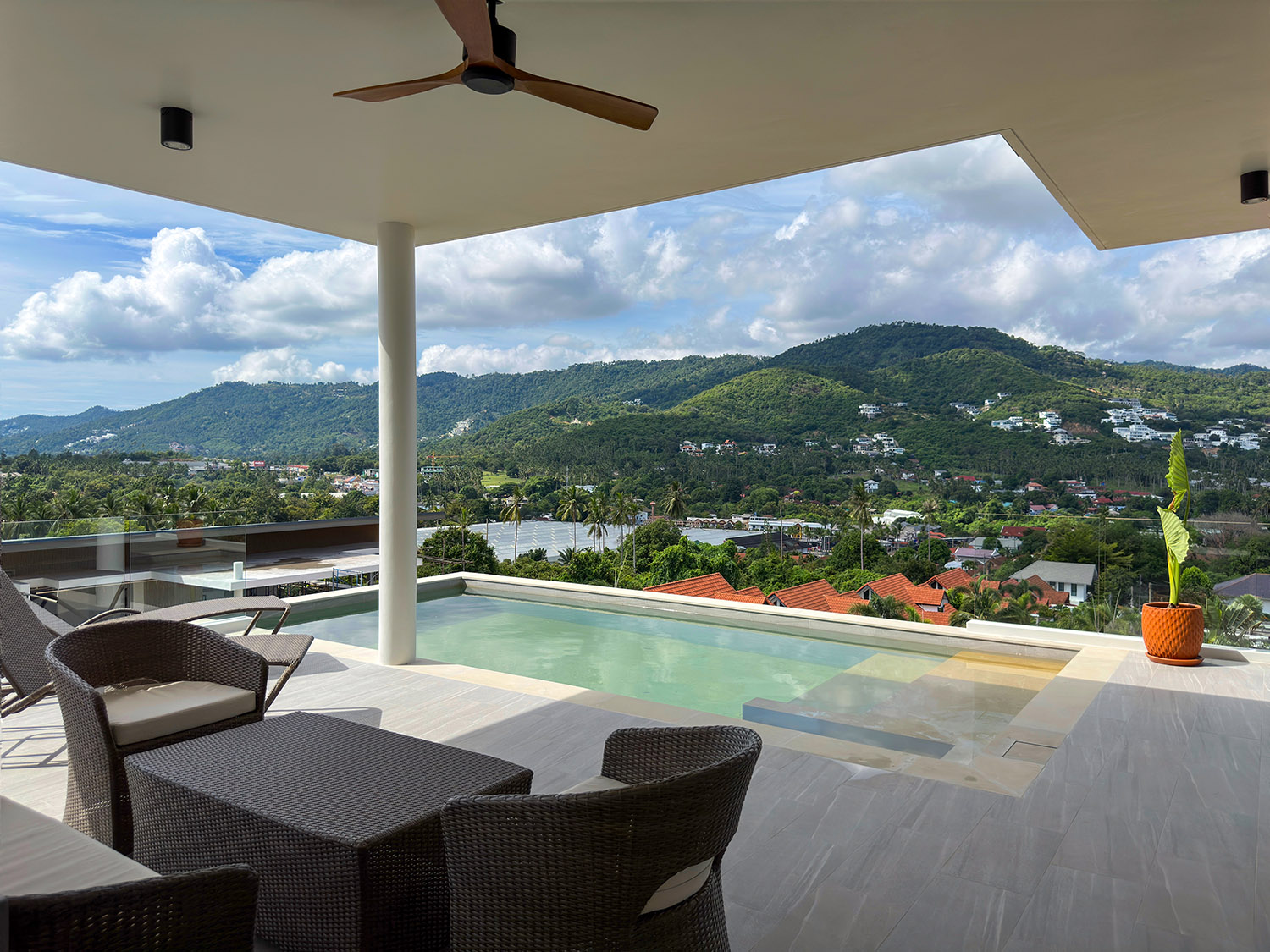 Samui Hillside Village – 3 Bedroom Mountain-view Pool Villa in Bophut for sale 