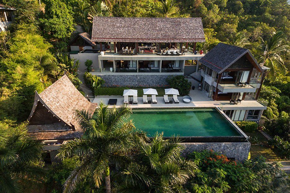 Suralai Villa - Modern Thai 6 Bedroom Seaview Pool Villa in Bophut for sale