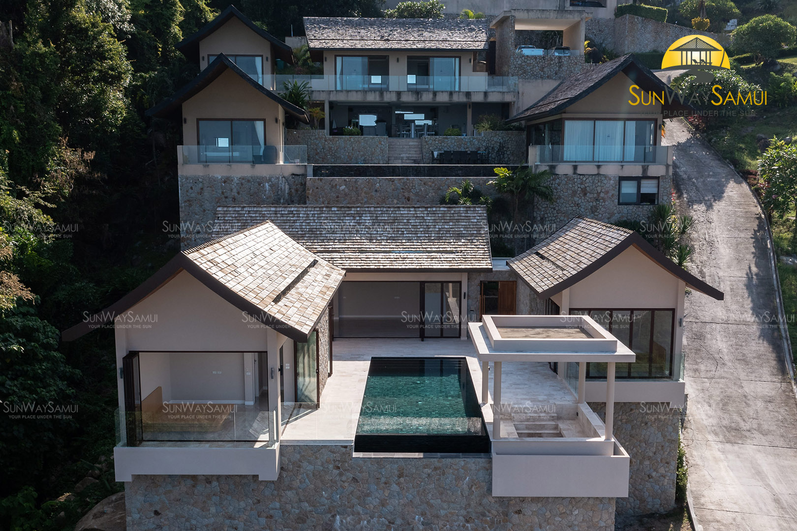 (SOLD) Villa Delapan - Traditional Tropical 3 Bedroom Seaview Pool Villa in Chaweng Noi For Sale