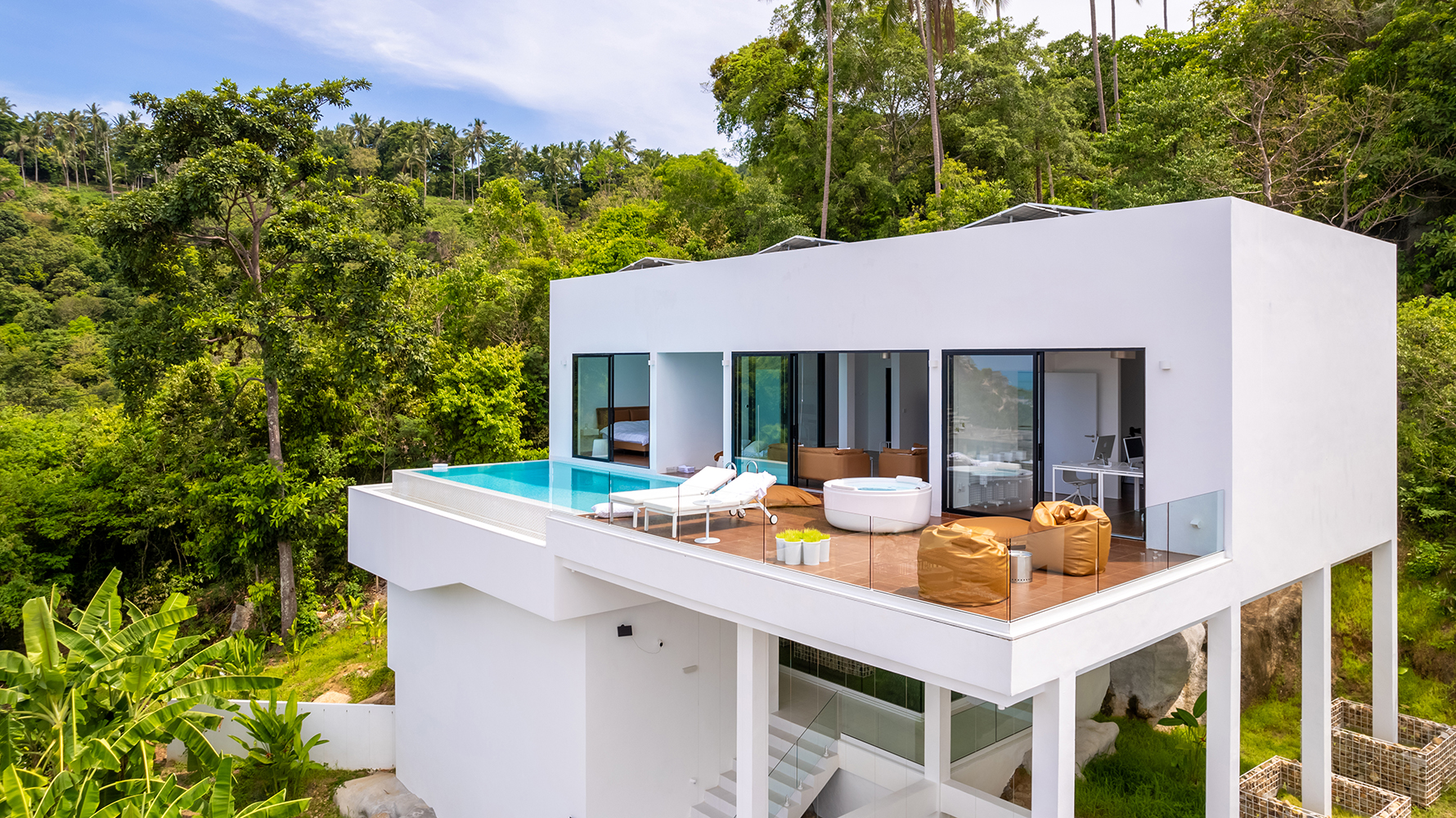 Minimalist 2 Bedroom Seaview Pool Villa with Expansion Potential in Chaweng Noi for sale