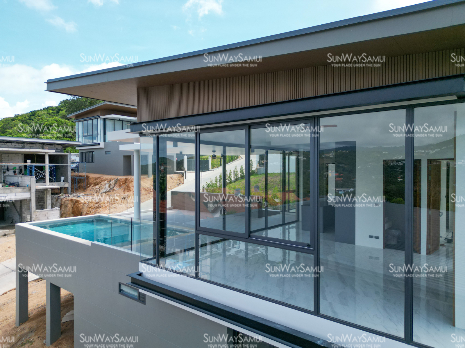 Samui Hillside Village – 3 Bedroom Mountain-view Pool Villa in Bophut for sale 