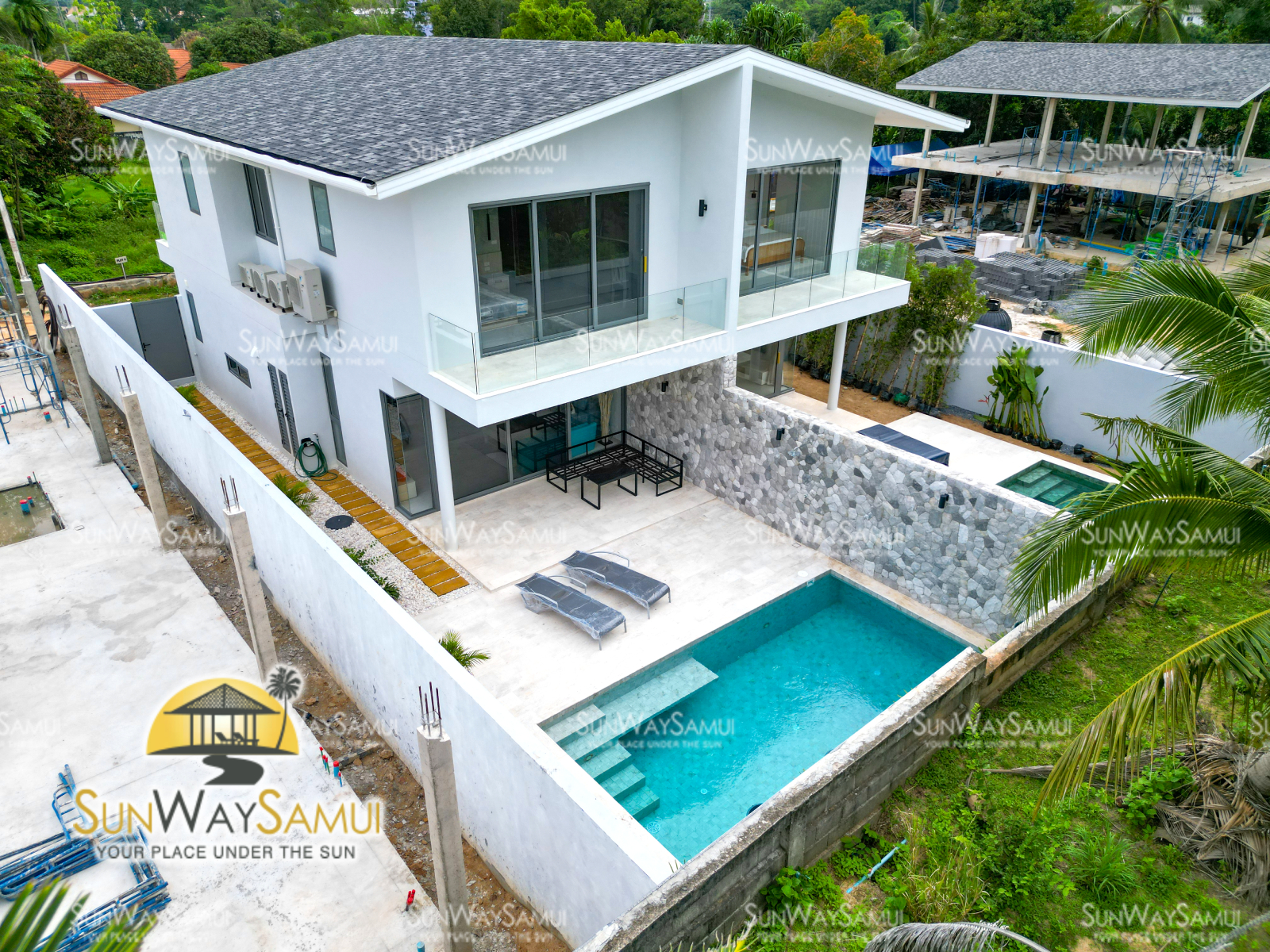 (SOLD) The Hideaway - 3 Bedroom Semi-Detached Pool Villa in Bophut for sale 