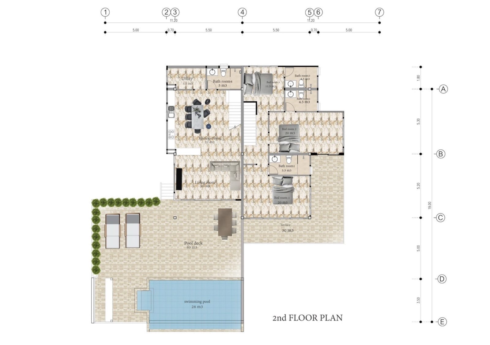 Villa Gabriela – Duplex Beachside Pool Villa with Partial Sea View in Choengmon for Sale