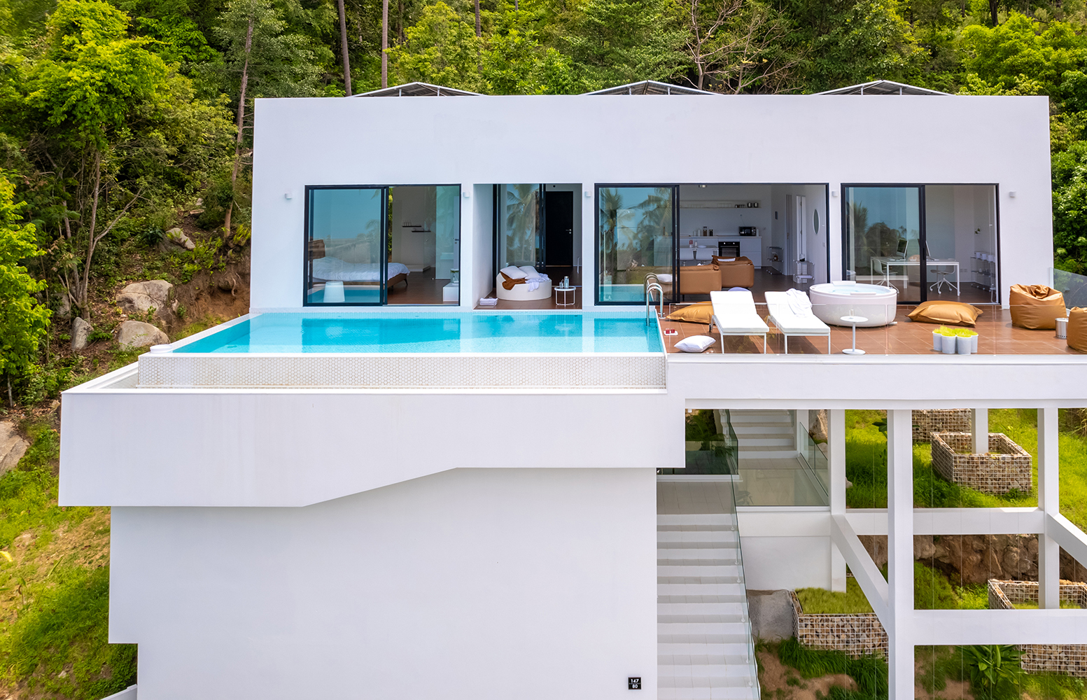 Minimalist 2 Bedroom Seaview Pool Villa with Expansion Potential in Chaweng Noi for sale: Minimalist 2 Bedroom Seaview Pool Villa with Expansion Potential in Chaweng Noi for sale