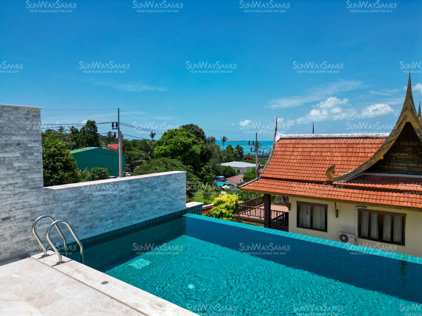 Villa Gabriela – Duplex Beachside Pool Villa with Partial Sea View in Choengmon for Sale
