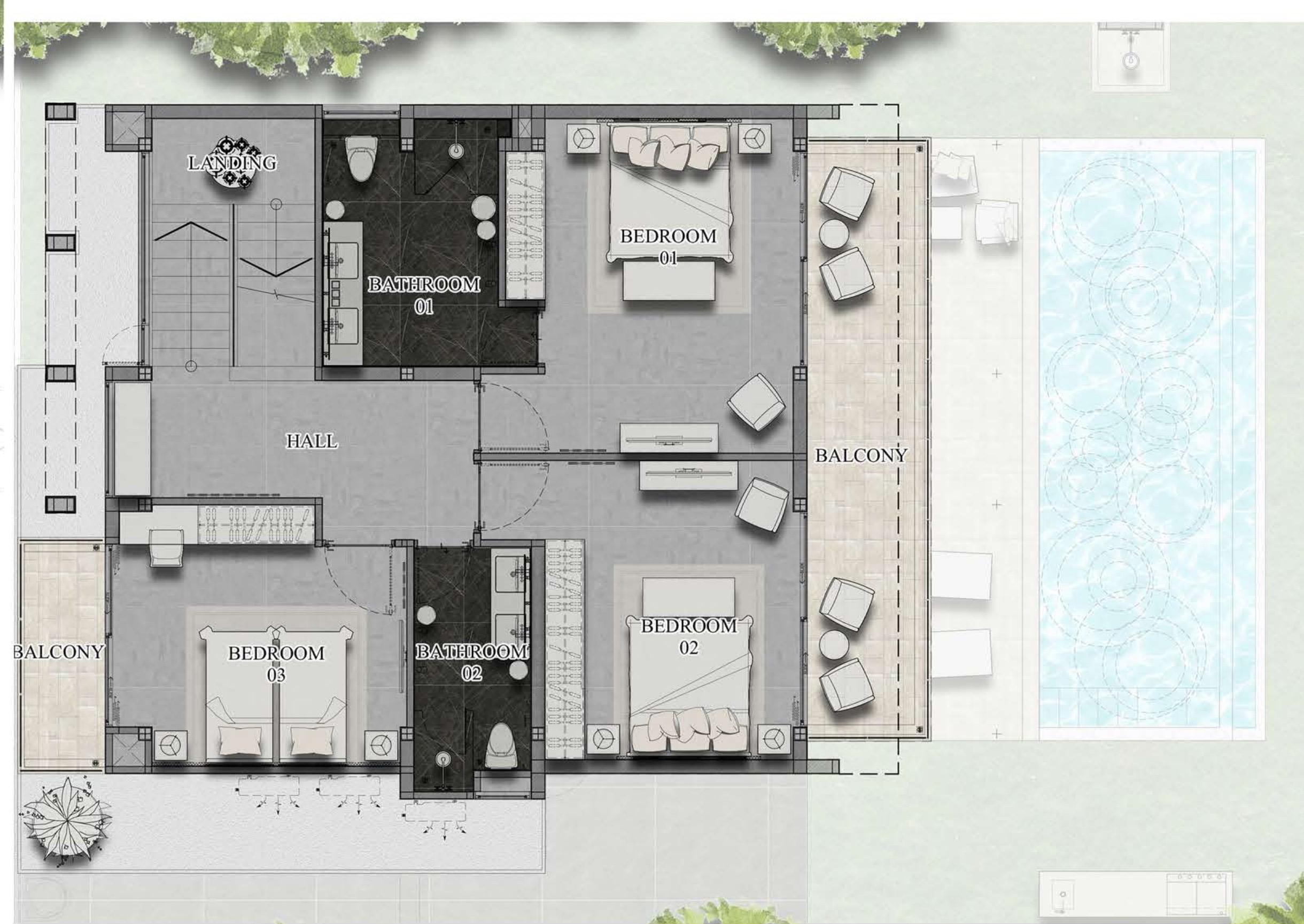 Vova Village – Harmonious 3 Bedroom Garden Pool Villa in Chaweng for Sale