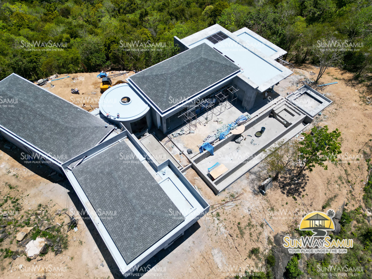 Palatial 4 Bedroom Seaview Pool Villa in Plai Laem Mountain Ridge for sale: Palatial 4 Bedroom Seaview Pool Villa in Plai Laem Mountain Ridge for sale