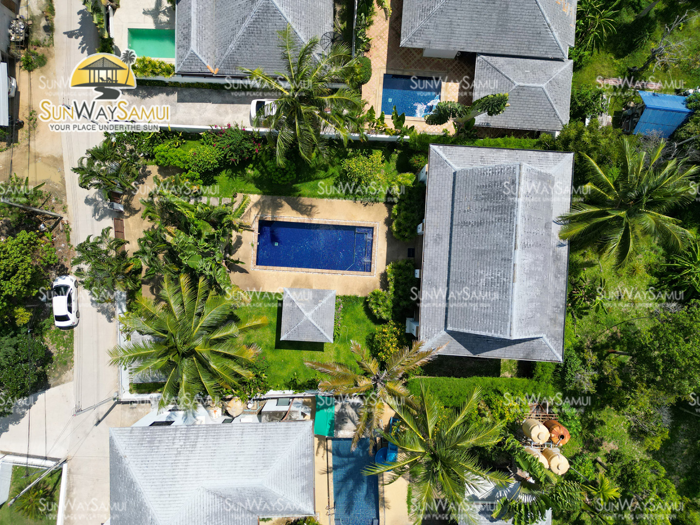 Comfortable 3 Bedroom Garden Pool Villa with 800 sqm land in Maenam for sale