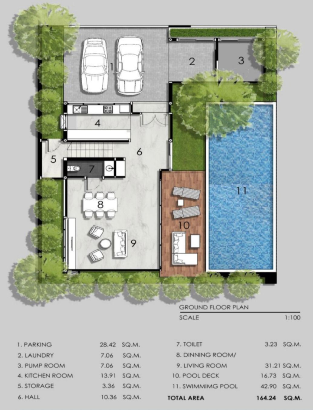 (SOLD) Nordic 3 Bedroom Garden Pool Villa in Bangrak for sale