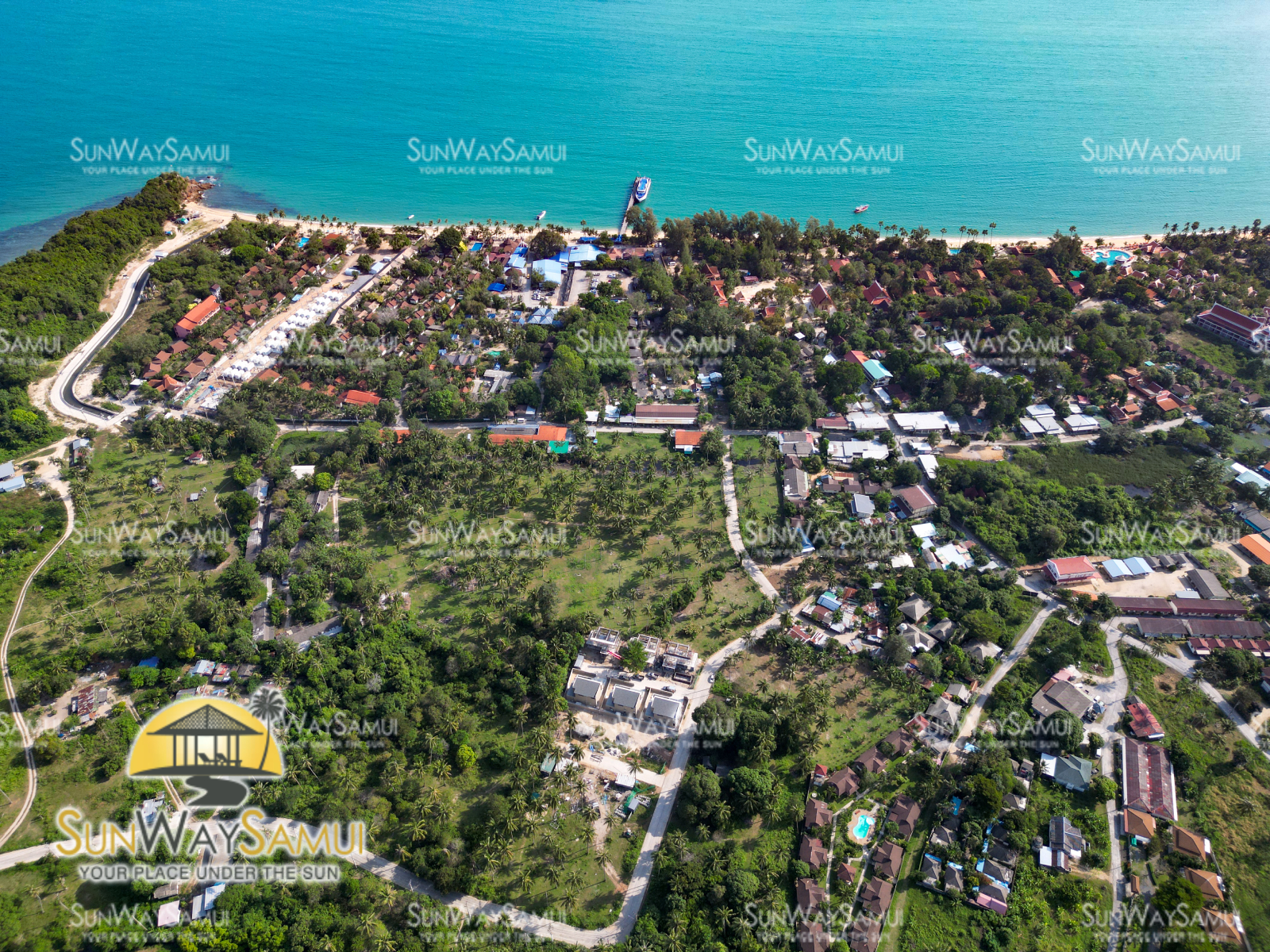 Coco Tropical Plalarn - Beach-Access Modern 3 Bedroom Garden Pool Villa in Maenam for Sale