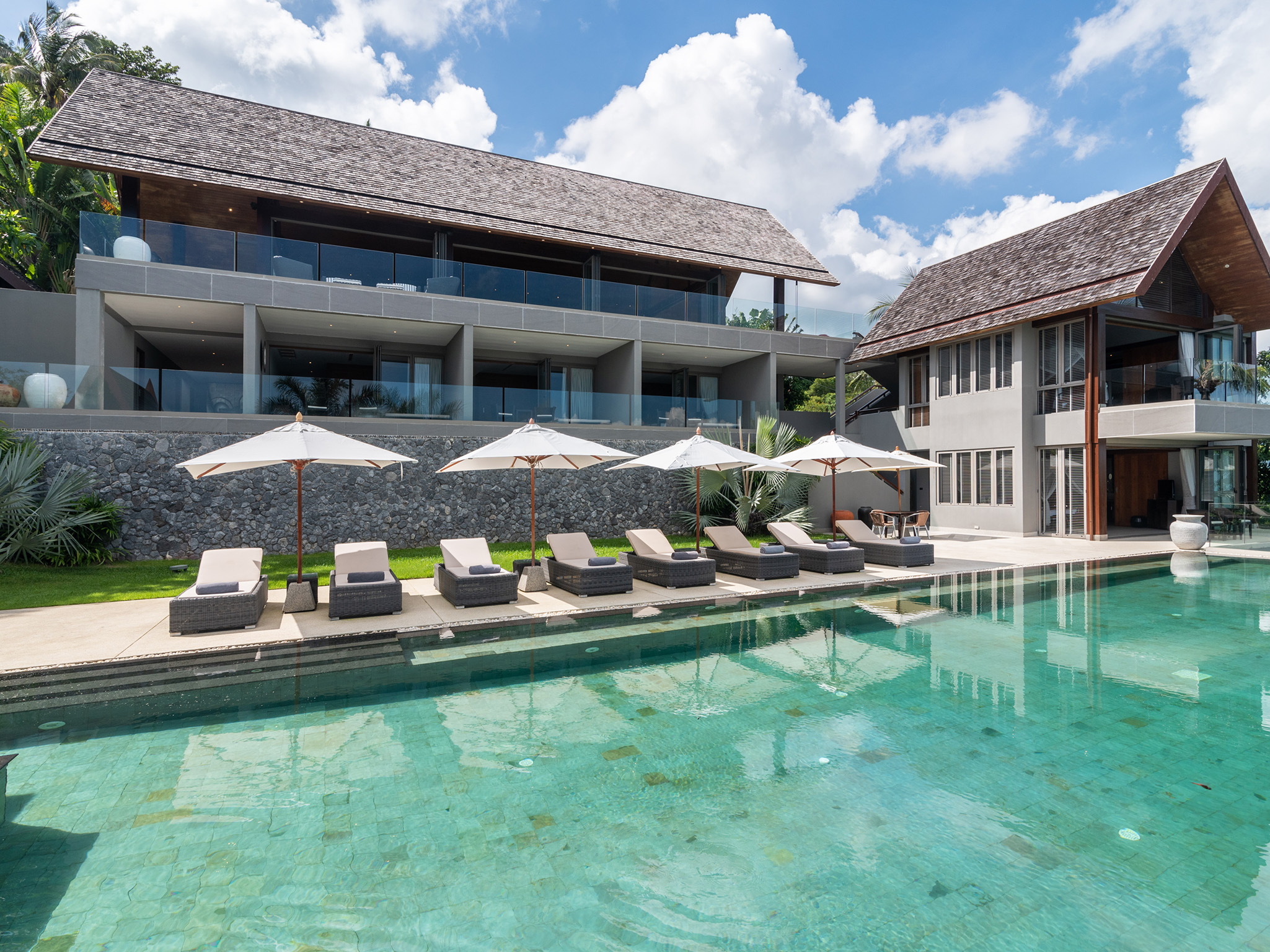 Villa Suralai - Modern Thai 6 Bedroom Seaview Pool Villa in Bophut for sale: Villa Suralai - Modern Thai 6 Bedroom Seaview Pool Villa in Bophut for sale