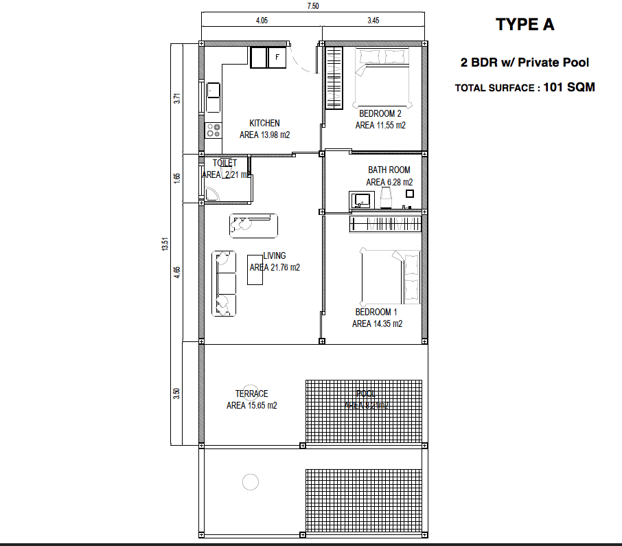 (SOLD) 1-2 Bedroom Sea View Apartments with plunge pool for sale, Lamai