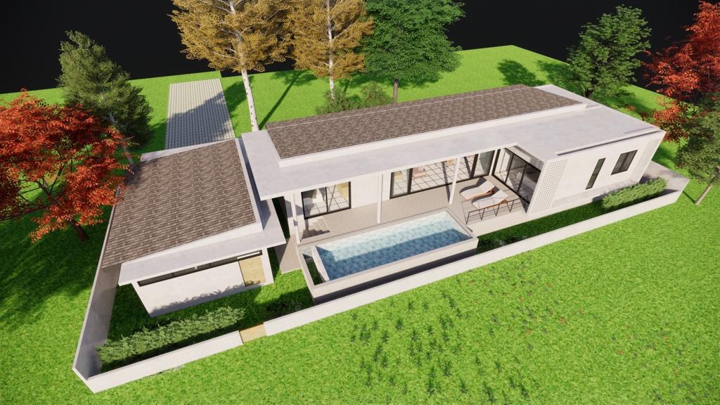 (SOLD) Modernistic 3 Bedroom Garden Pool Villa in Maenam for sale 