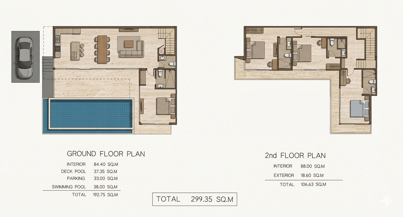 Ocean Villas – Off Plan 3 Bedroom Garden Pool Villa in Chaweng Noi for sale: Ocean Villas – Off Plan 3 Bedroom Garden Pool Villa in Chaweng Noi for sale