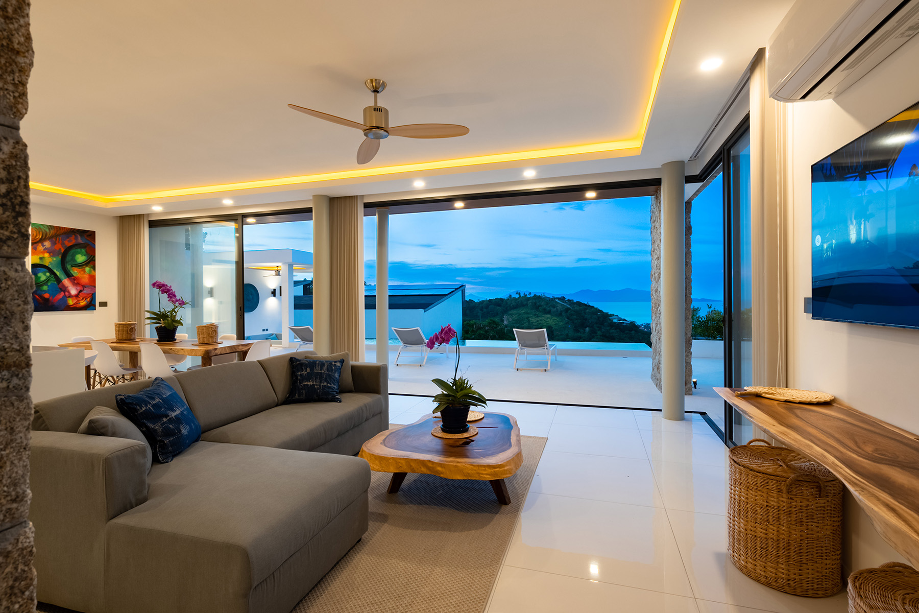 (SOLD) Enchanting 3 Bedroom Seaview Pool Villa in Bophut for sale