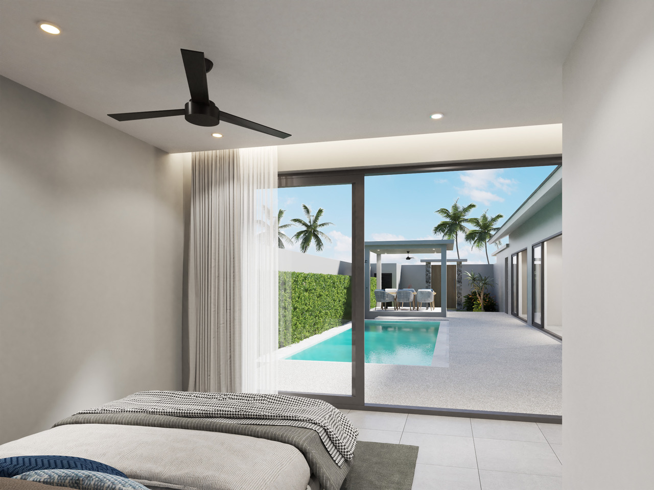 The Hideaway Phase 2 - Premium 3 Bedroom Garden Pool Villa in Bophut for sale 