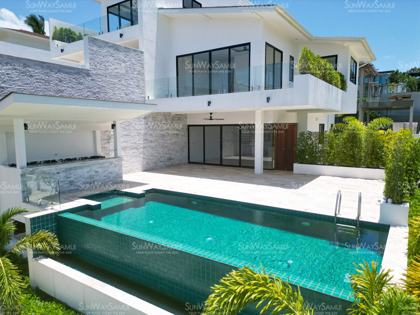 Villa Gabriela – Duplex Beachside Pool Villa with Partial Sea View in Choengmon for Sale
