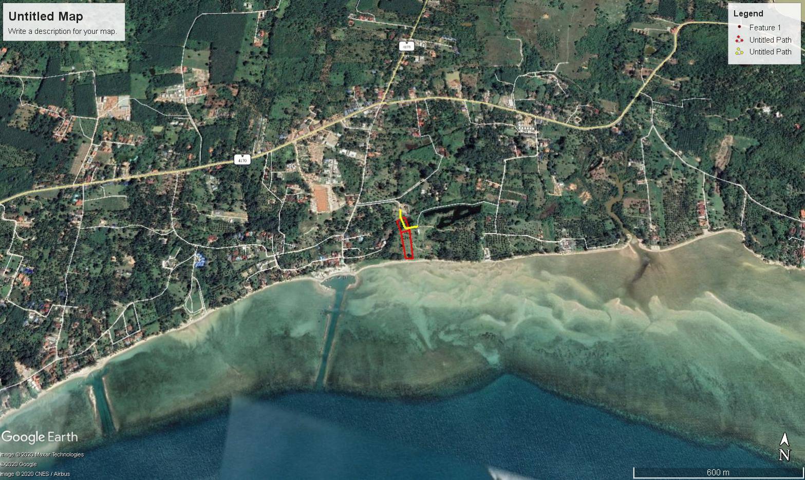 (SOLD) Beach front Land for sale, Bangkao