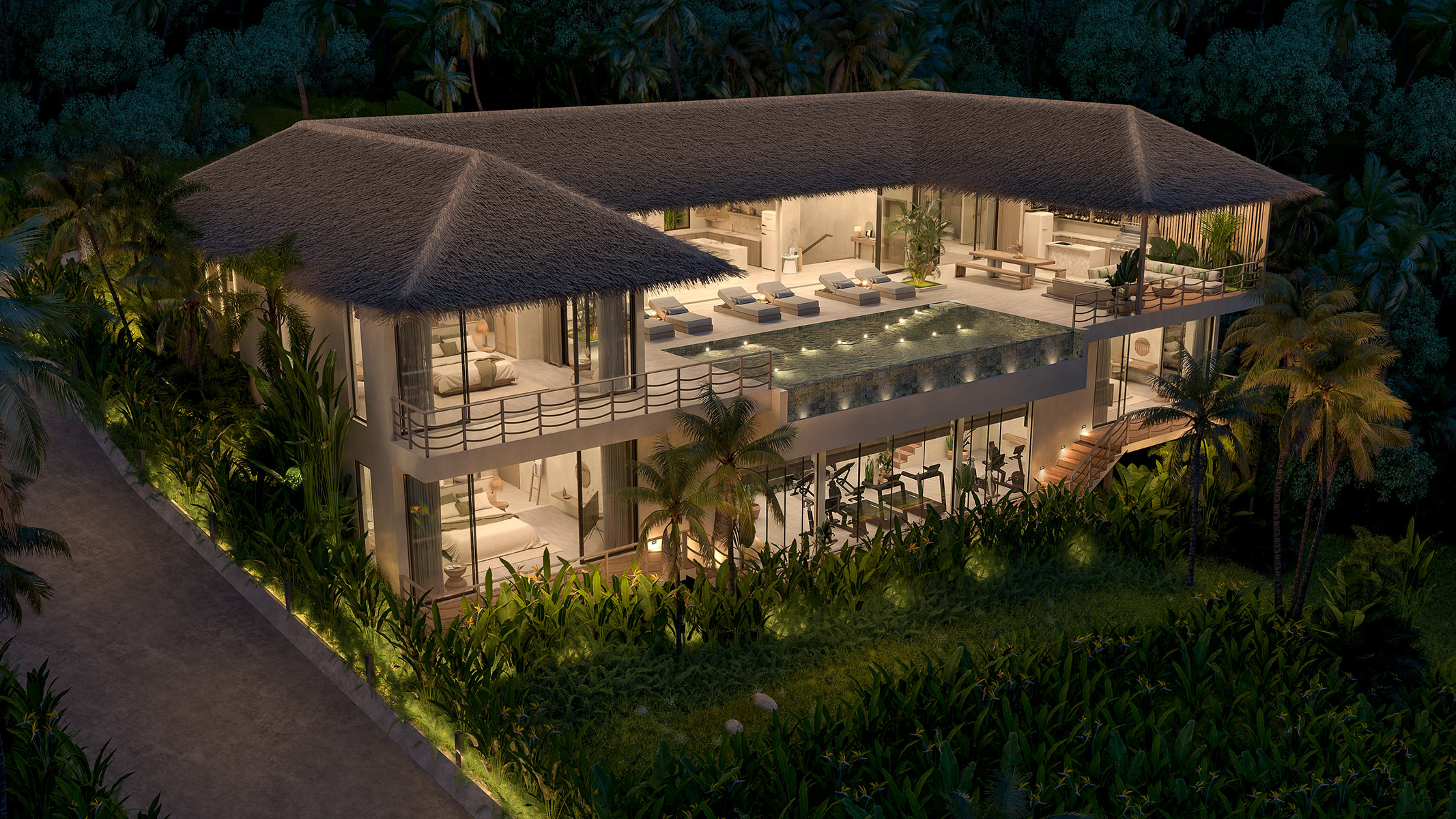 (SOLD) Pacific Sunset – Villa Komodo 5/8 Bedroom Seaview Pool Villa in Bang Makham for sale