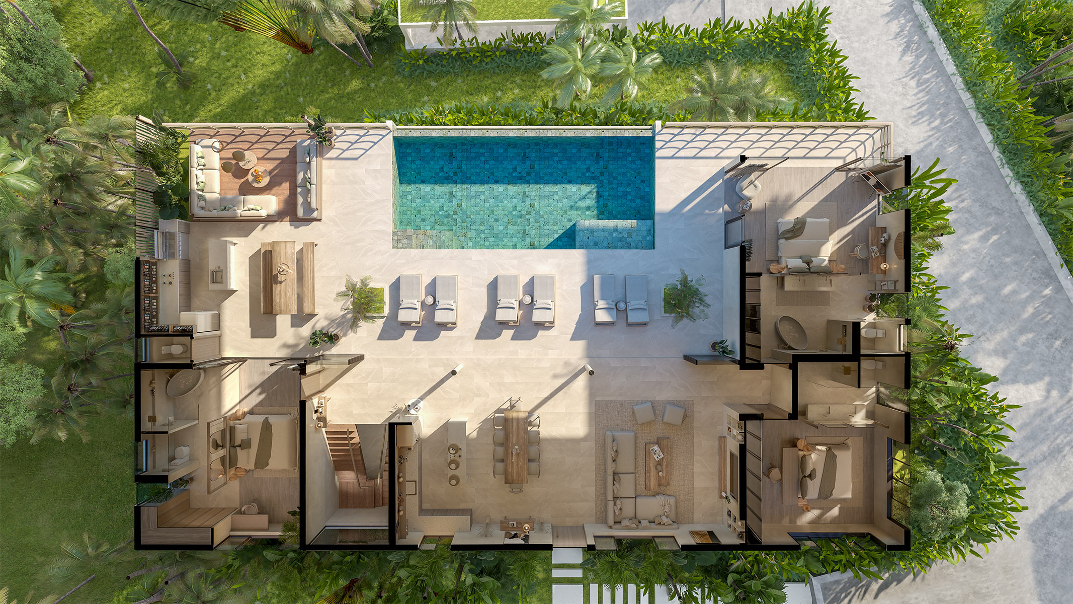 (SOLD) Pacific Sunset – Villa Komodo 5/8 Bedroom Seaview Pool Villa in Bang Makham for sale