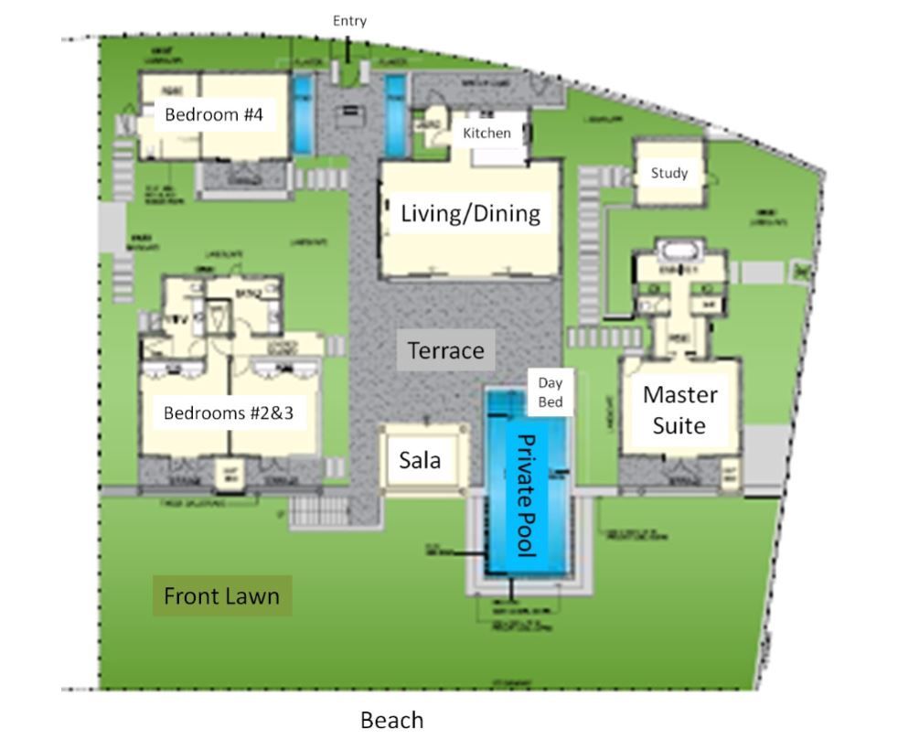 (SOLD) 4 bedroom beachfront Villa in a 5-Star Resort