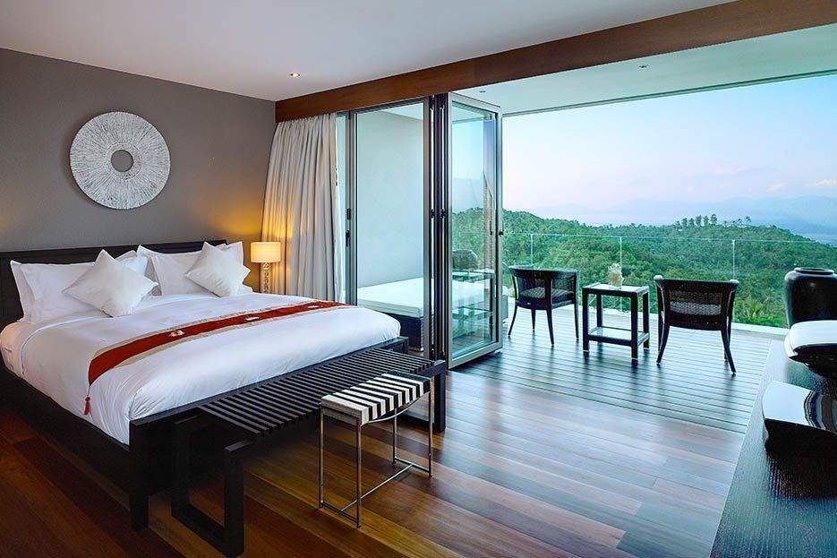 Suralai Villa - Modern Thai 6 Bedroom Seaview Pool Villa in Bophut for sale