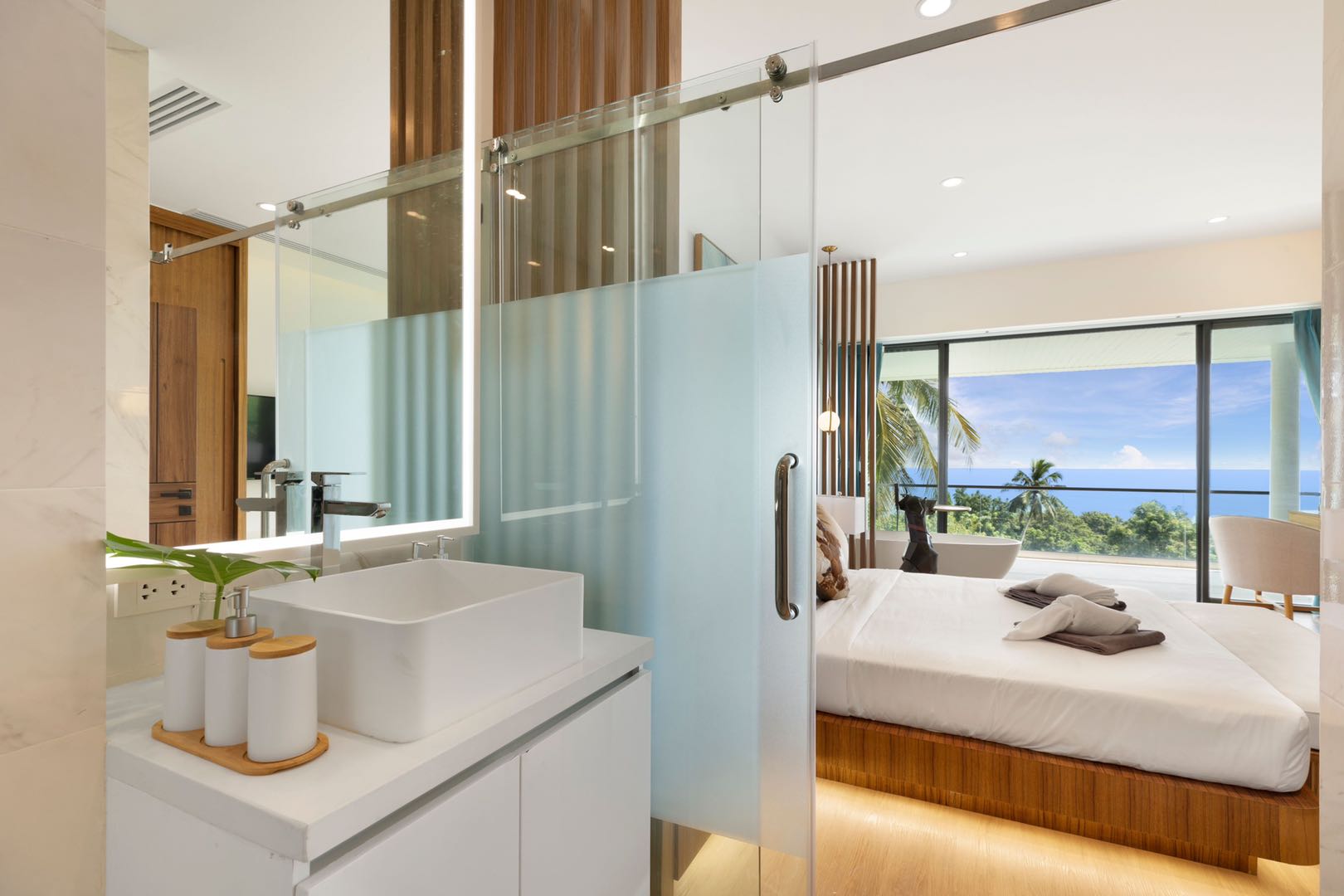 The Wave 2 - Modern 3 Bedroom Semi-Detached Seaview Pool Villa in Chaweng Noi for sale