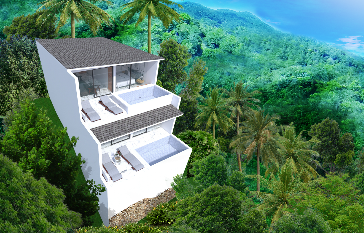 (SOLD) 1-2 Bedroom Sea View Apartments with plunge pool for sale, Lamai