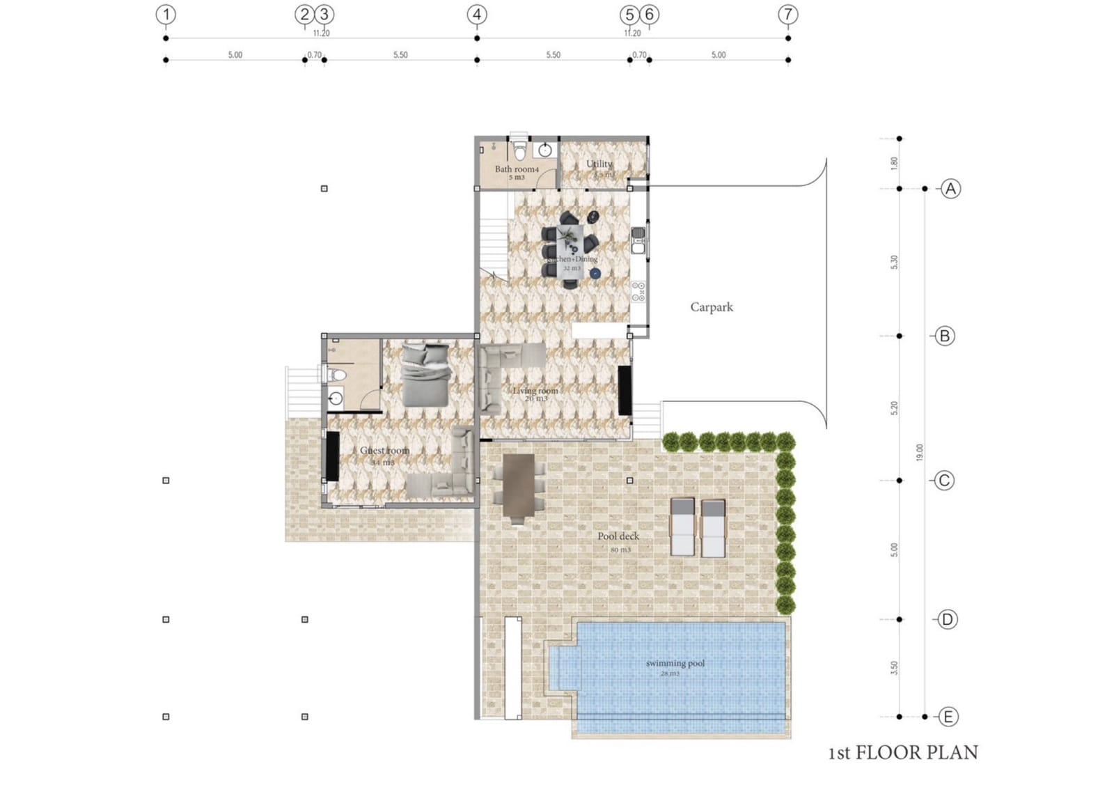 Villa Gabriela – Duplex Beachside Pool Villa with Partial Sea View in Choengmon for Sale