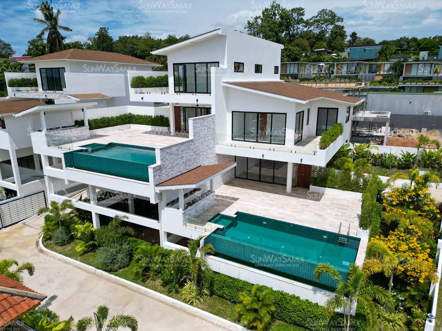 Villa Gabriela – Duplex Beachside Pool Villa with Partial Sea View in Choengmon for Sale