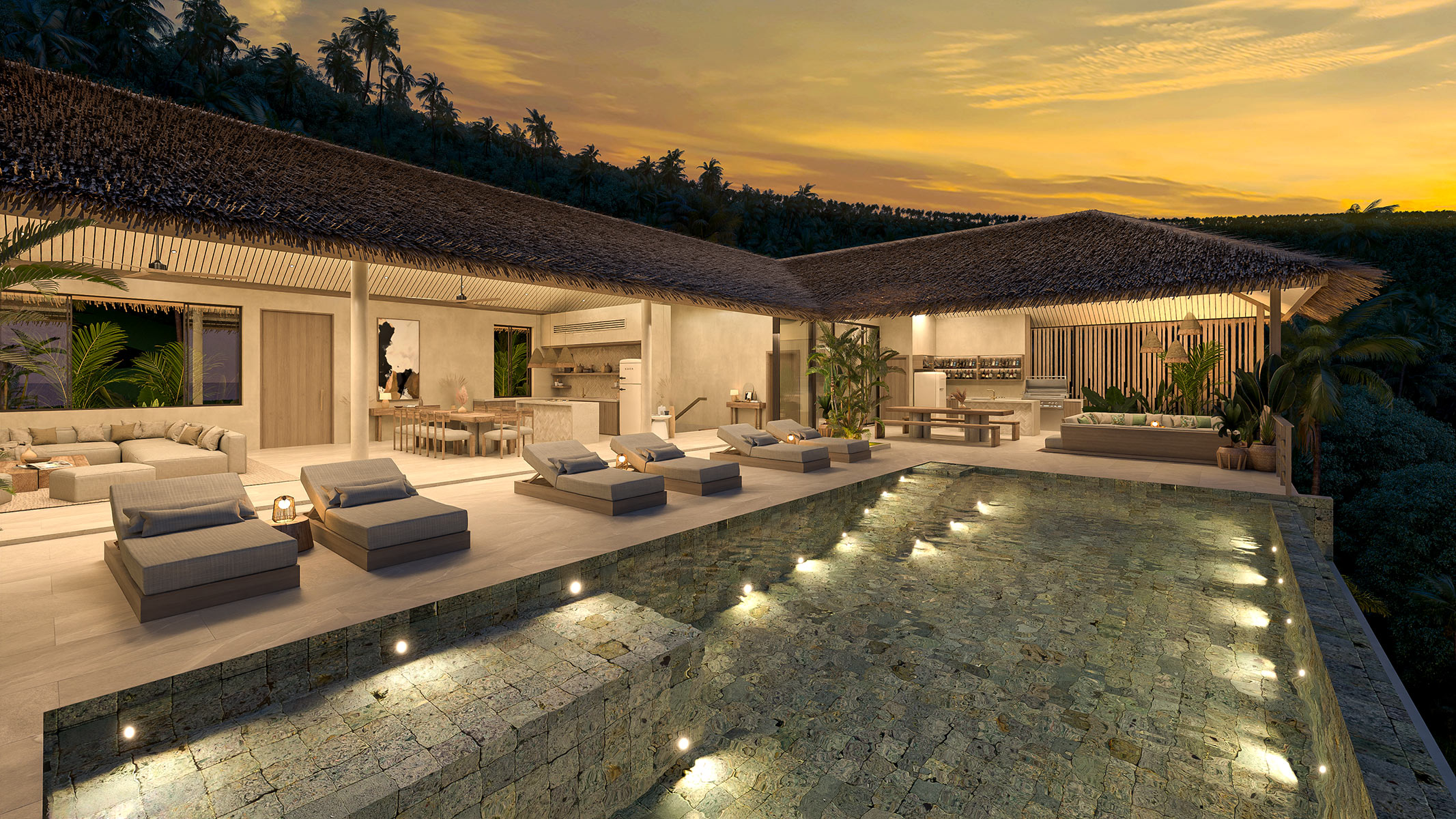 (SOLD) Pacific Sunset – Villa Komodo 5/8 Bedroom Seaview Pool Villa in Bang Makham for sale