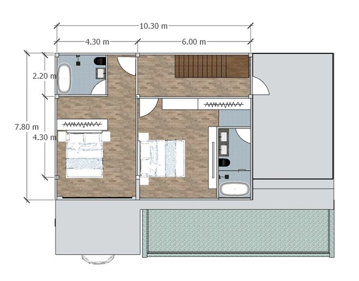 Coco Tropical Plalarn - Beach-Access Modern 3 Bedroom Garden Pool Villa in Maenam for Sale