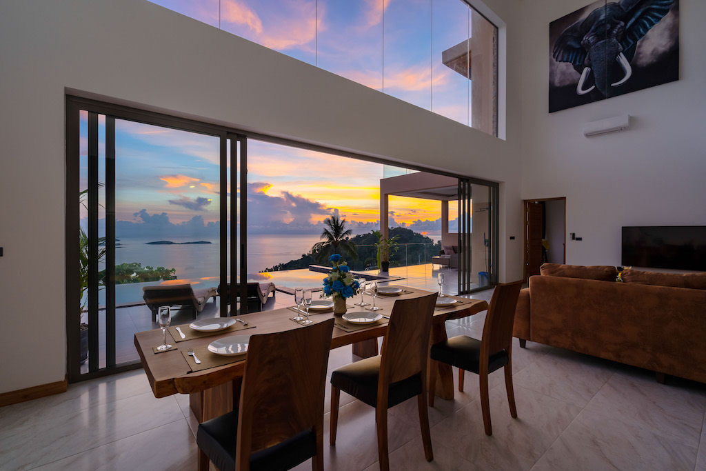 Majestic 4 Bedroom Seaview Pool Villa in Chaweng Noi for Sale