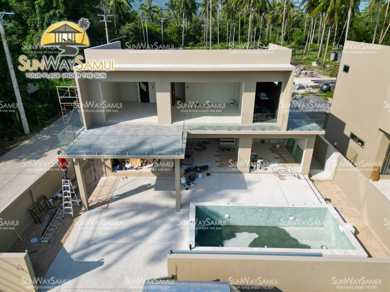 Coco Tropical Plalarn - Beach-Access Modern 3 Bedroom Garden Pool Villa in Maenam for Sale