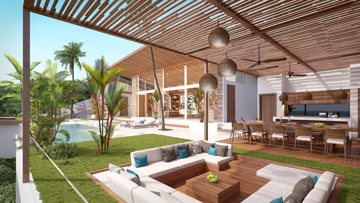 (SOLD) Pacific Palisade - Contemporary Tropical 5 Bedroom Seaview Pool Villas in Bang Por 