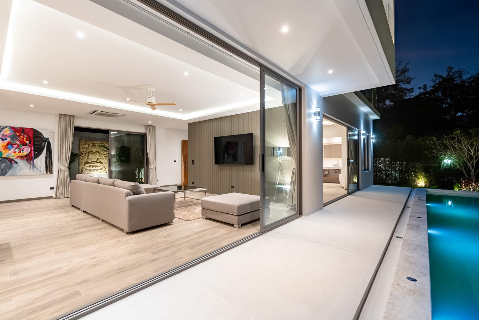 Sophisticated 3+1 Bedroom Seaview Pool Villa in Bophut for Sale