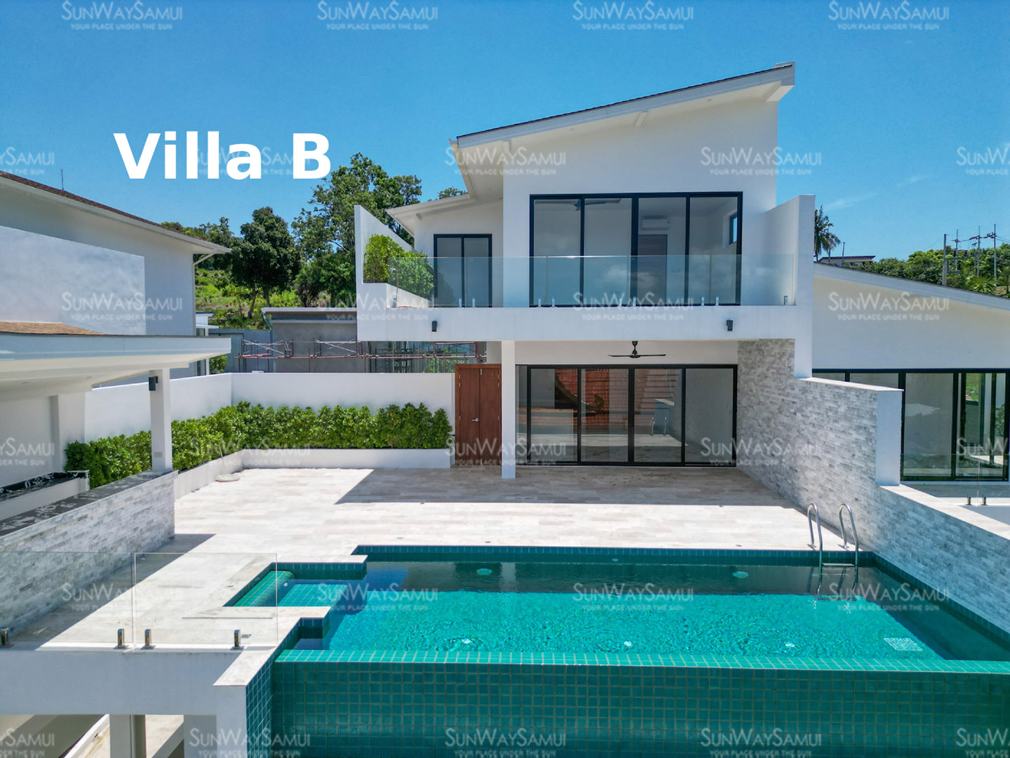 Villa Gabriela – Duplex Beachside Pool Villa with Partial Sea View in Choengmon for Sale