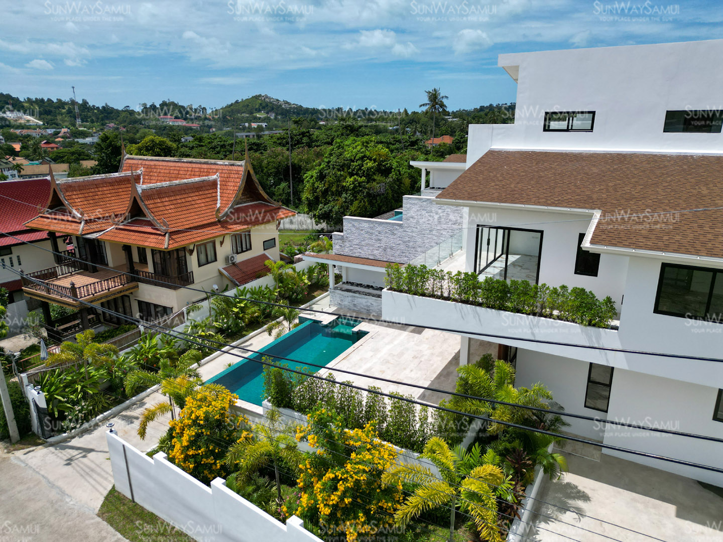 Villa Gabriela – Duplex Beachside Pool Villa with Partial Sea View in Choengmon for Sale