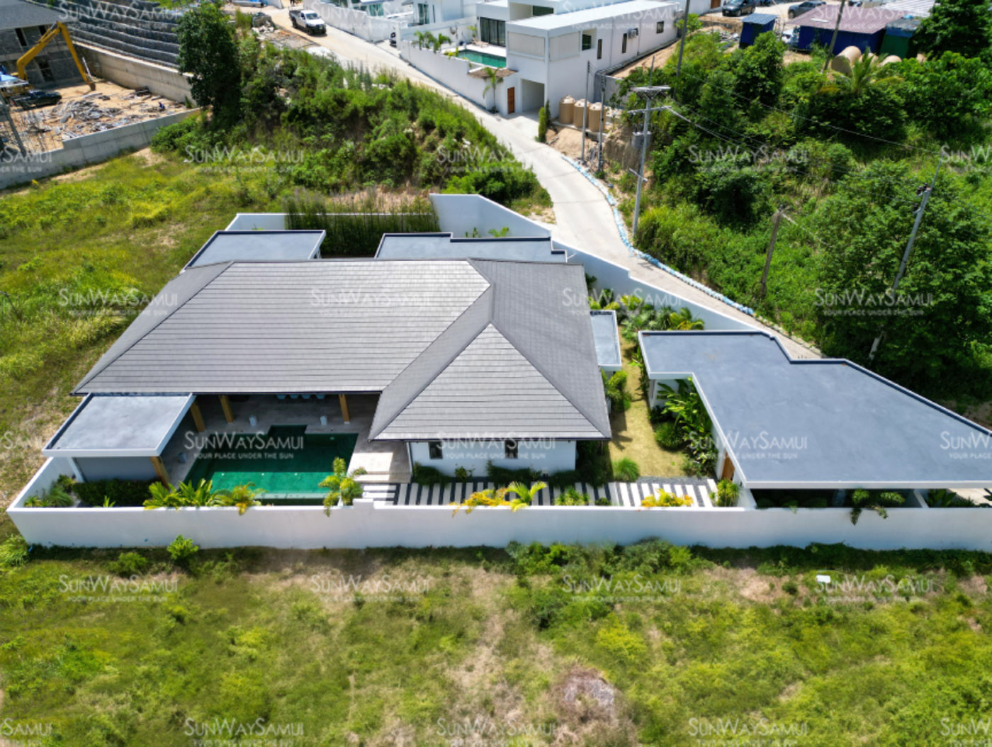 Villa Acacia  - Premium 5 Bedroom Mountain View Pool Villa + 2 Development Plots in Lamai for Sale