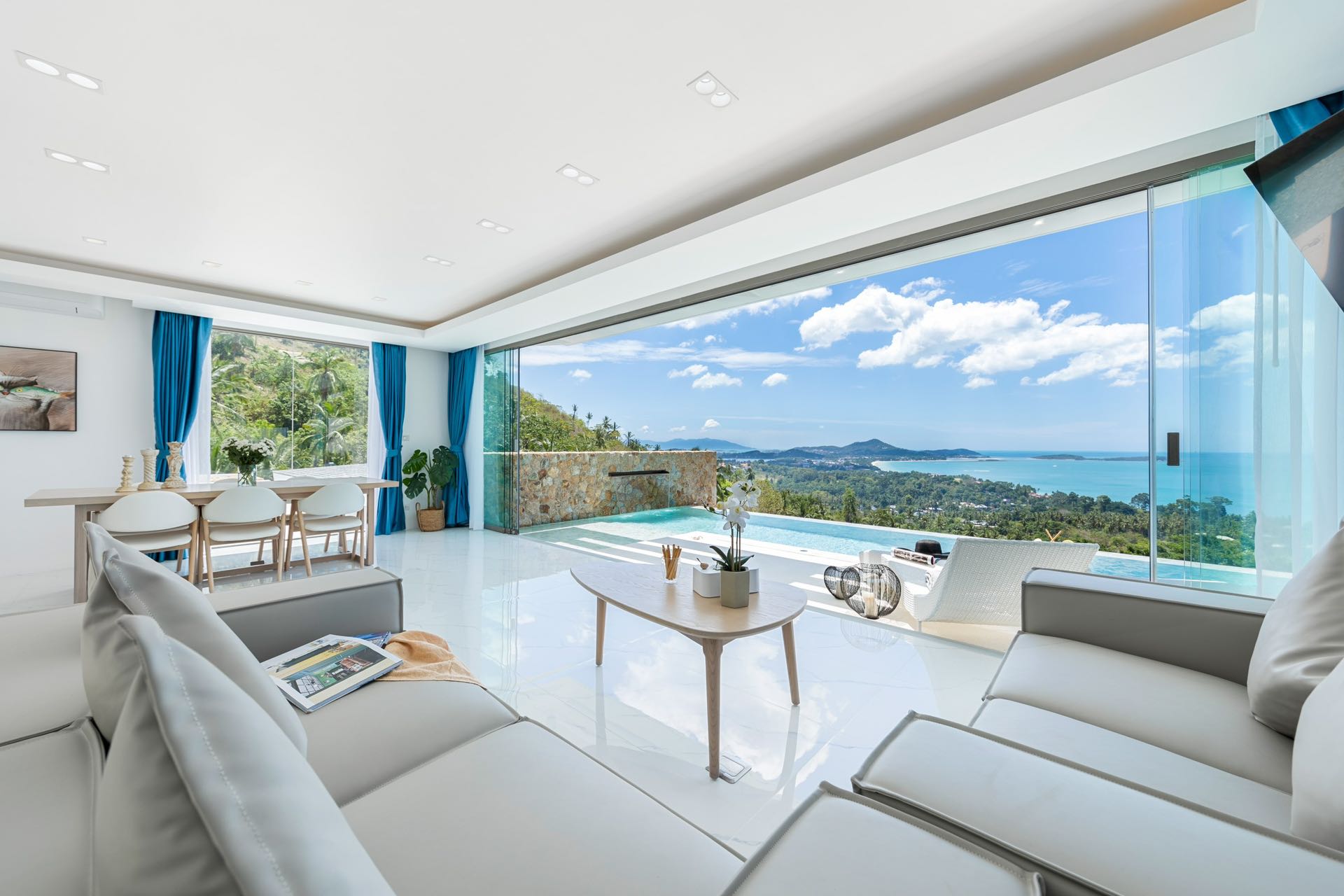 (SOLD) Urbane 3 Bedroom Semi-detached Seaview Pool Villa in Chaweng Noi for sale