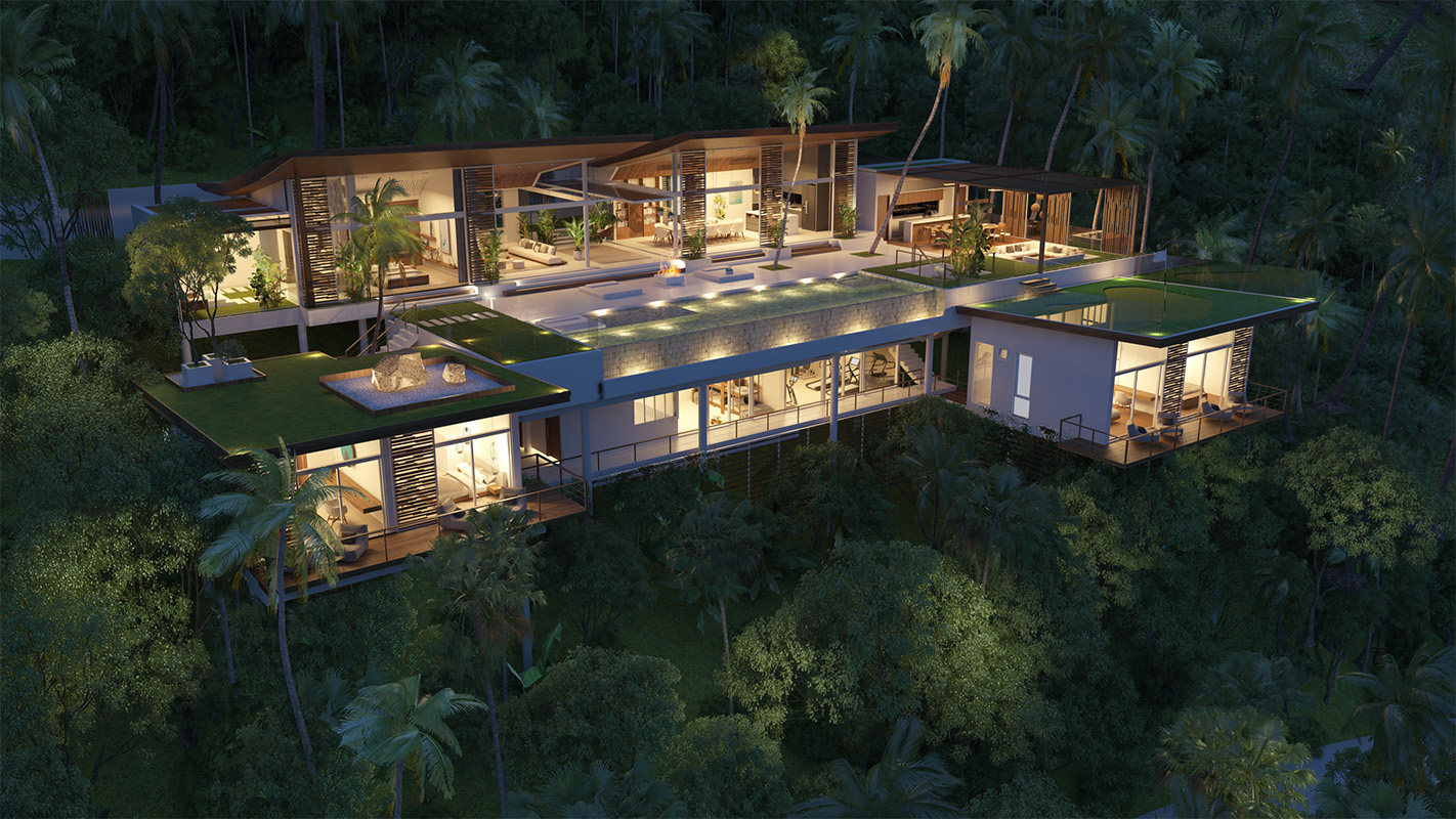 (SOLD) Pacific Palisade - Contemporary Tropical 6 to 7 Bedroom Seaview Pool Villas in Bang Por 