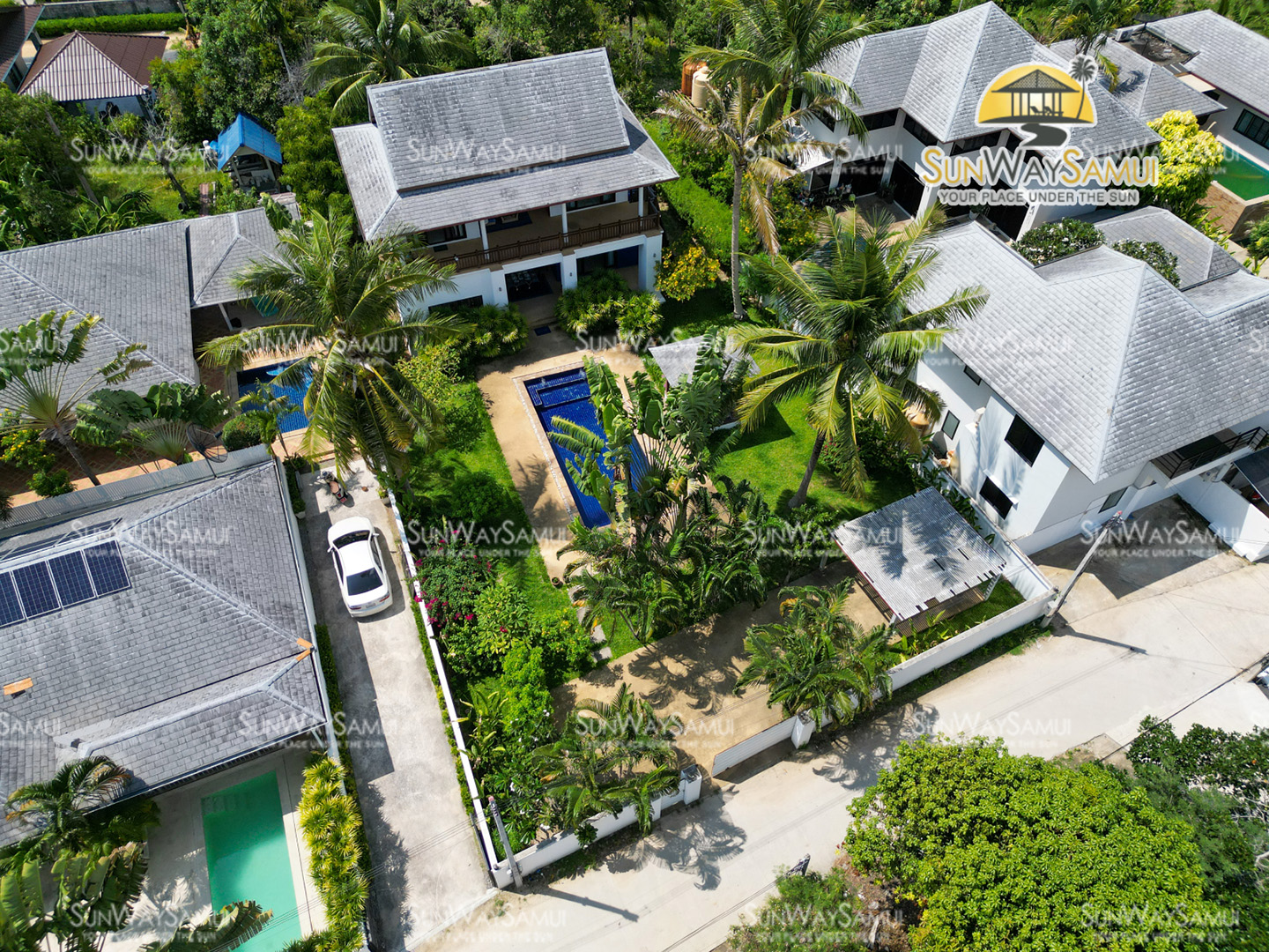 Comfortable 3 Bedroom Garden Pool Villa with 800 sqm land in Maenam for sale