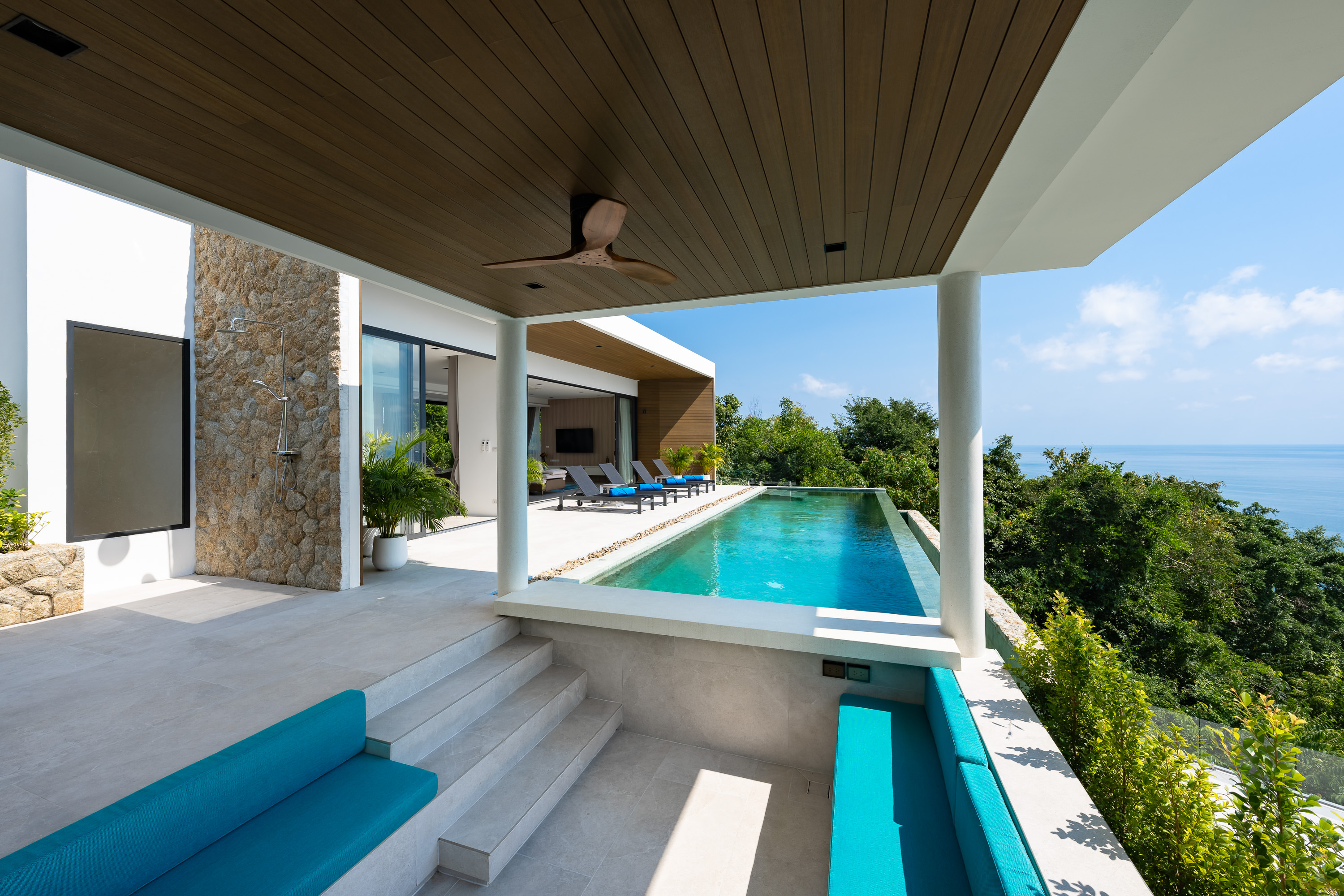 Villa Sea Stone - Masterpiece 3 Bedroom Seaview Pool Villa in Chaweng Noi: Villa Sea Stone — Masterpiece 3 Bedroom Seaview Pool Villa in Prestigious Chaweng Noi
