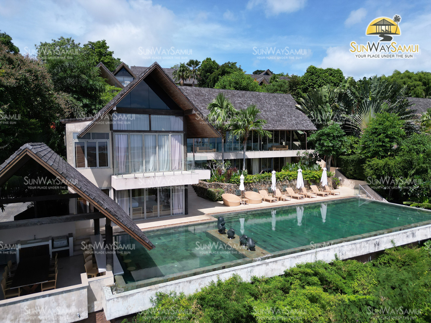 Panacea Retreat – 4 to 5 Bedroom Seaview Pool Villa in Bophut for sale