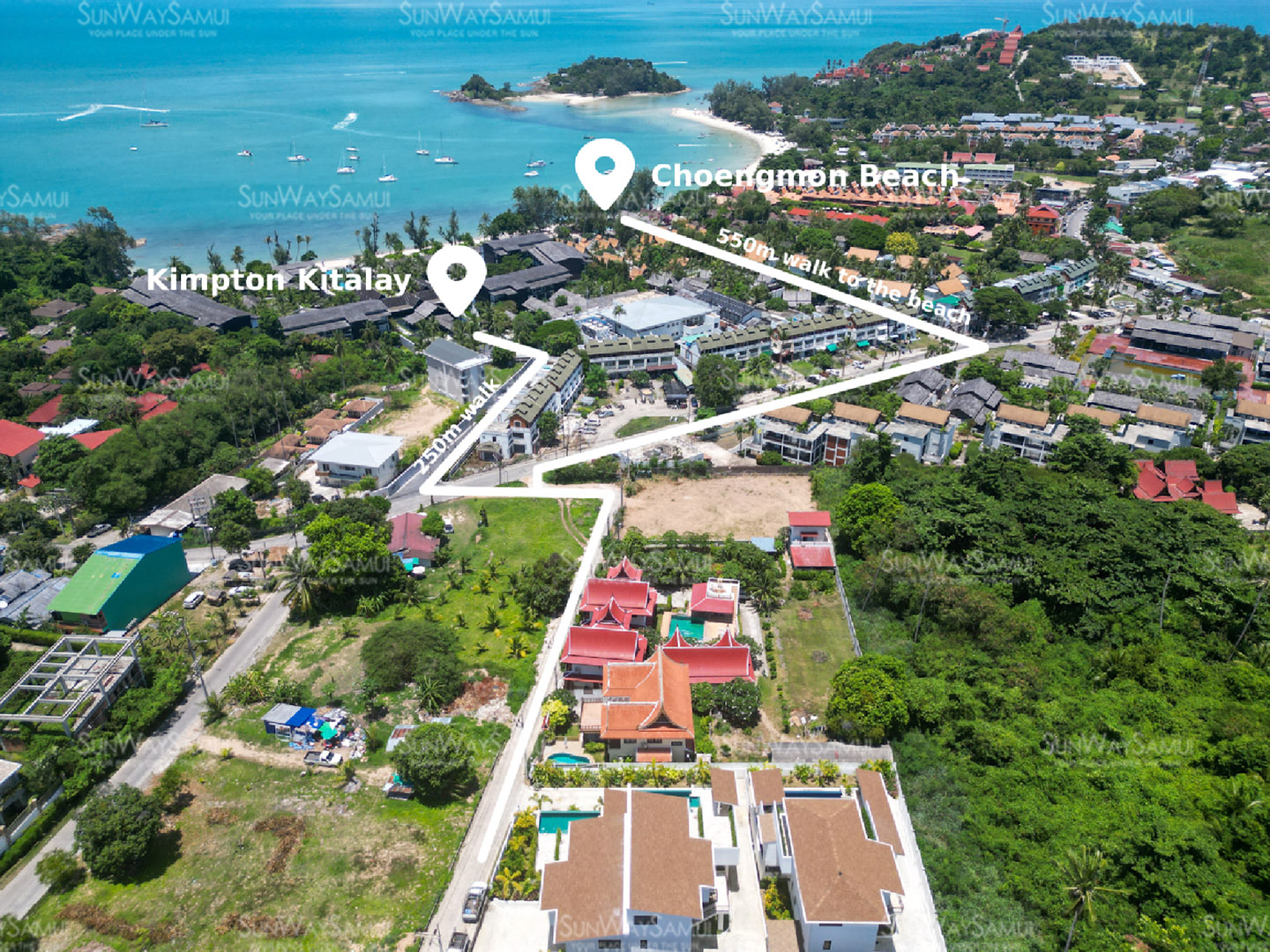 Villa Gabriela – Duplex Beachside Pool Villa with Partial Sea View in Choengmon for Sale